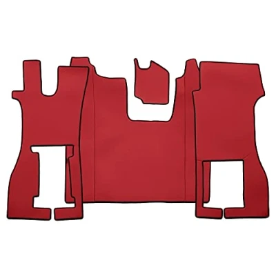 Image de F CORE Tapis de entierement Le Sol Camion compatibilité pour Scania R NEXTGEN 01.17 Conducteir Pliable Rouge