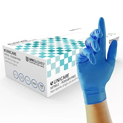 Image de Unigloves UCN1203 Boite de 100 gants en nitrile non poudrés Taille M