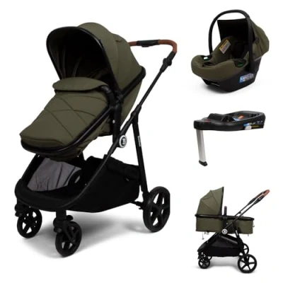 Image de Baninni 4 en 1 Poussette Multi Stands avec Siège d’Auto et Base Nelia Vert