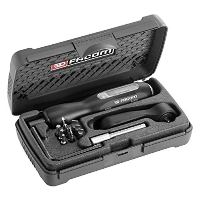 Image de FACOM Coffret Tournevis Dynamométrique A.404J2 Kit Outils Multi Embouts de Vissage Monosens Sortie Hexagonale Femelle Entraînement 1/4&quot; Poignée à Cliquet Boîte Rangement