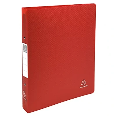 Image de Exacompta Réf. 54395E 1 Classeur rigide avec étiquette OPAK 2 anneaux ronds diamètre 30 mm Dos 40 Dimensions extérieures : 32 x 26,8 cm Format à classer A4 Maxi Coloris rouge