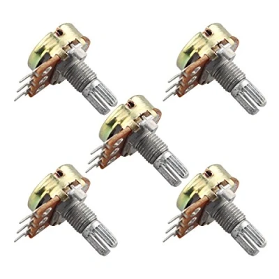 Image de HALJIA 5 pcs potentiomètre 50 K Ohm Compatible avec Arduino Raspberry Pi et d&#039;autres projets axe moleté