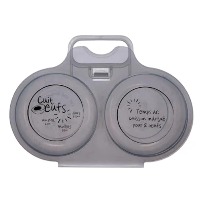 Image de Cuisy KC2152 Cuits Oeufs au plat,Mollets,Durs Micro ondes Pratique et Rapide (Coloris aléatoire) set de 2