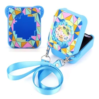 Image de BLOOOK Étui de protection compatible avec Bitzee Magicals En silicone Anti rayures Pour jouet interactif Bleu