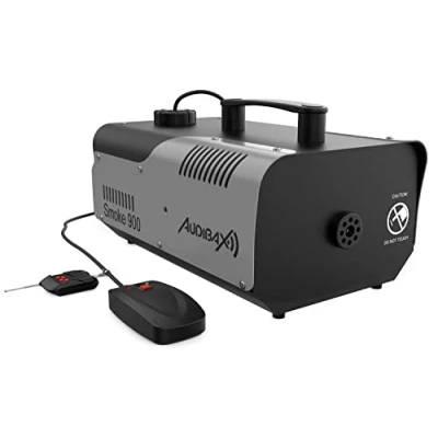 Image de Audibax Smoke 900 Machine à Fumée Lumineuse avec LED RGB Télécommande Puissance 900W Capacité 0,9 L par minute 280m3 Chauffe en 4