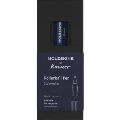 Image de Moleskine x Kaweco Stylo Roller Rechargeable en Plastique ABS pour Écrivains, Preneurs de Notes, Recharge 0,7 mm avec Encre Noire Incluse, Couleur Bleu