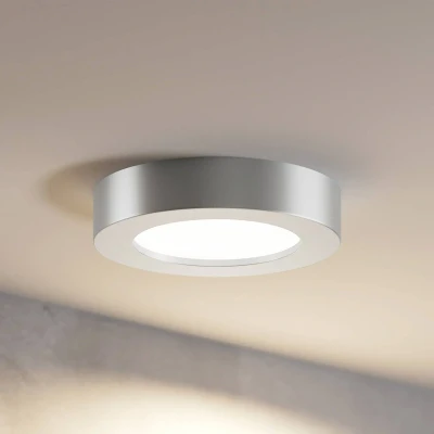 Image de LED Plafonnier Alette à intensité variable (Moderne) en Gris Aluminium e. a. pour Salle de bain (1 lampe,à), Eclairage LED, Lampe Luminaire Plafonnier, Plafond, Eclerage Plafond