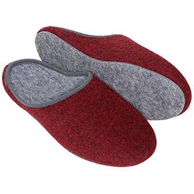 Image de Pantoffelmann chaussons en feutre I légers avec semelle extérieure chausson confortable doublés chauds hommes femmes