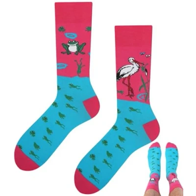 Image de TODO Colours Chaussettes amusantes à motif, multicolores, colorées, loufoques pour exprimer la joie de vivre, 39 42
