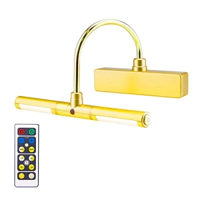 Image de HONWELL Lampe LED sans fil à piles avec télécommande, têtes de lumière rotatives 3 modes d&#039;éclairage, variateur d&#039;intensité minuteur pour peinture, portrait, art