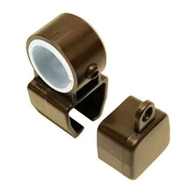 Image de Gardinia Support pour Embouts ER U Rail en Bronze, 2 Jeux, Plastique, Non Applicable