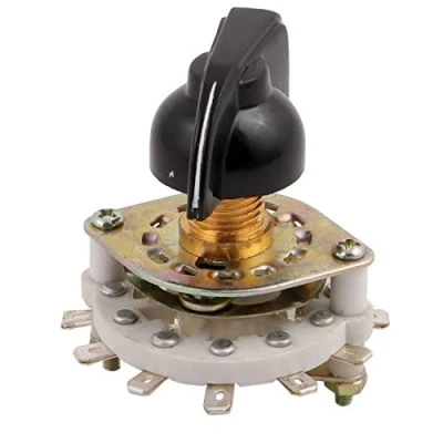 Image de KCZ 1 Pole 6 Position 7 Terminal Band Channel Rotary Switch Selector with Cap
