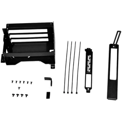 Image de Support GPU Vertical Lian Li O11DEXL Noir Installation Externe Orientation Réversible