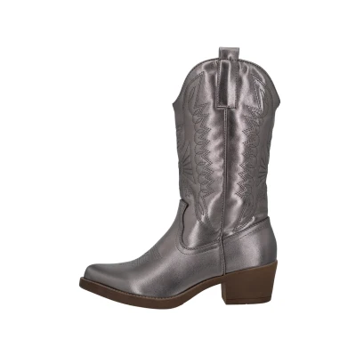 Image de Elara Bottes Femmes de Cowboy Motard Chunkyrayan 301 A32P Gun PU 39