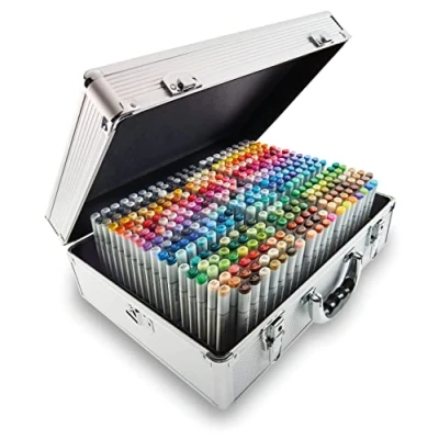 Image de COPIC Sketch Set « Coffret de présentation », 360 pièces dans un coffret, 358 Twin Marker avec une pointe largeur moyenne et brush y compris 2 marqueurs vides