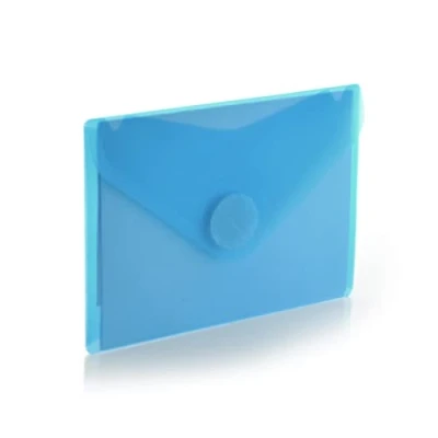 Image de Lot de 10 pochettes avec fermeture Velcro Format A7 REF 91226 Bleu Photos, Loteries en 5 couleurs Classic Translucide texture Soft Touch 100% Eco by Office Box (Bleu)