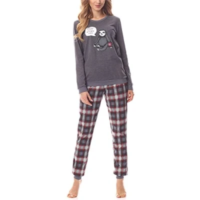 Image de Merry Style Pyjama Ensemble Haut et Bas Vêtement d&#039;Intérieur Femme MS10 167 (Bleu Oie, XXL)