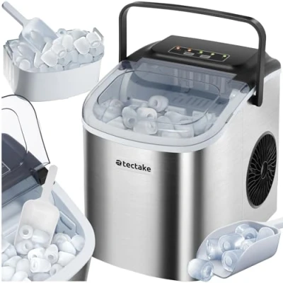 Image de TECTAKE Machine à glaçons ARTIC capacité de 1,2 L avec 2 tailles bac et pelle inclus Argent