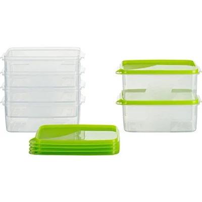 Image de MiraHome boîte fraîcheur récipient congélation 0,75l rectangulaire Haut Lot de 6 Vert
