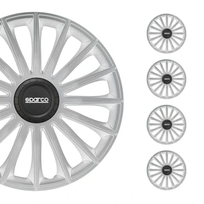 Image de Jeu d&#039;enjoliveurs Sparco Torino 16 inch argent