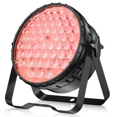 Image de BETOPPER Lumières stroboscopiques LED Par, RGBW 4 en 1 DMX512 lumière disco DJ pour mariage soirée club bar show, 1PCS