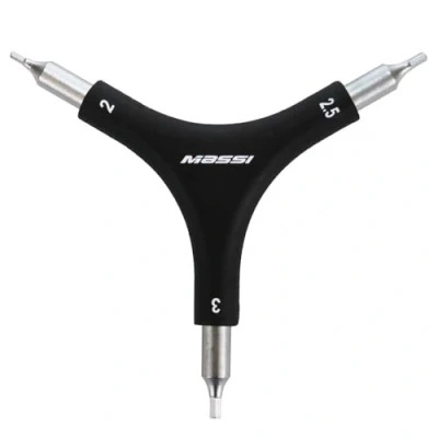 Image de Massi Clé Allen Triple 2/2,5/3 mm Accessoires vélo Mixte, Noir (Noir), Taille Unique