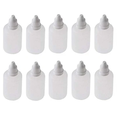 Image de ericotry Lot de 10 flacons compte gouttes vides rechargeables en plastique compressibles avec bouchons à vis et pour emballage cosmétique 50 ml
