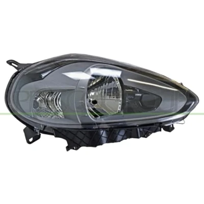 Image de PRASCO FT3444913 Phares droit H4 gris foncé avec commande pour correcteur de site projecteur FIAT: Punto Evo 3/5 portes, ABARTH: