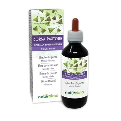 Image de Bourse à pasteur (Capsella bursa pastoris) herbe Teinture Mère sans alcool Naturalma Extrait liquide gouttes 200 ml Complément alimentaire Végétalien ou végan