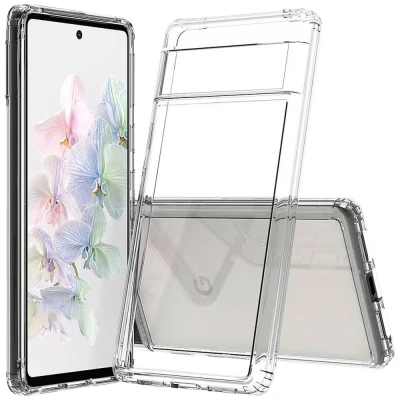 Image de JT Berlin Pankow Clear Coque de Protection pour Google Pixel 7 Transparent (Cadre en TPU Absorbant Les Chocs, Dos Verre Acrylique résistant aux Rayures, revêtement Anti Traces Doigts)