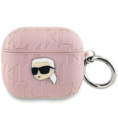 Image de CG Mobile Karl Lagerfeld KLA3PGKIPP Étui pour AirPods 3 avec monogramme rose Head