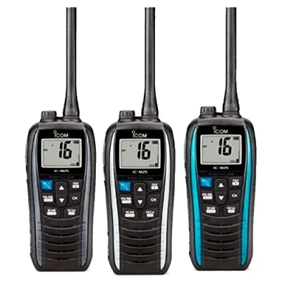 Image de ICOM IC M25EURO#25 Portatif Marine avec Ecran LCD VHF 156.025 163.275 MHz 5 W Noir/Bleu