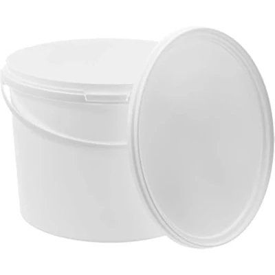 Image de BenBow Seau avec Couvercle 10l Blanc Convient pour Aliments, Stable, étanche à l&#039;air, Anti Fuite, inodore récipient de Conservation en Plastique, poignée Vide, 100x 10 litres