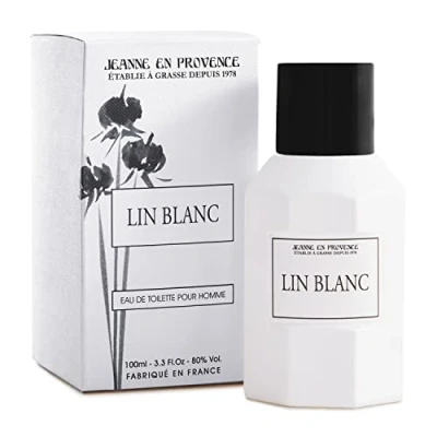 Image de JEANNE en PROVENCE Parfum Homme Lin Blanc Eau de toilette Flacon Vaporisateur 100 ml Fabriqué France à Grasse