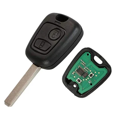 Image de LAKAMODO Clé complète avec électronique à Programmer pour Peugeot 107 207 307 407 106 206 306 406 Citroen C1 C2 C3 C4 C5 C6 C8 Xsara Saxo Berlingo Picasso