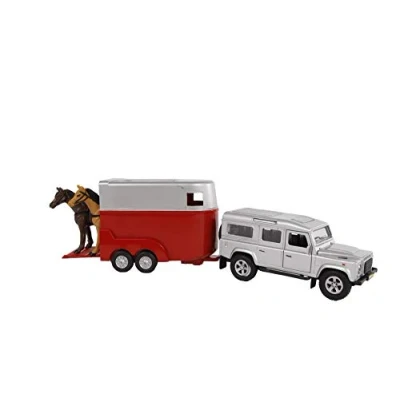 Image de Kids Globe Land Rover Defender With Horse Trailer, Assorted color