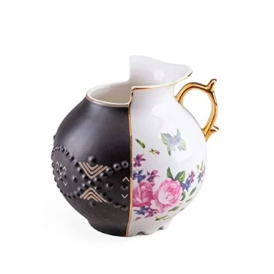 Image de SELETTI Vase Hybrid Lfe, blanc / multicolore, Ø 19,5 cm, porcelaine