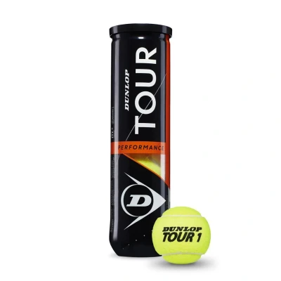 Image de DUNLOP D TB Tour Performance 4PET Balle de Tennis Adulte Unisexe, Jaune, Noir, Taille Unique