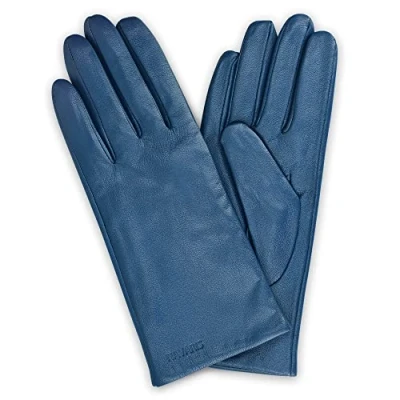 Image de Navaris Gant tactile femme S M L Paire de gants en cuir agneau avec doublure cachemire pour écran téléphone Différentes couleurs et tailles