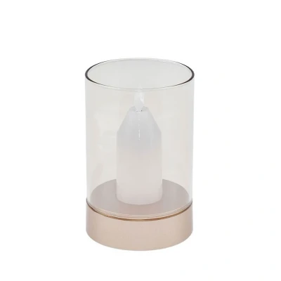 Image de Lindby Lampe à poser LED rechargeable Lumana, ambre, verre, intensité variable