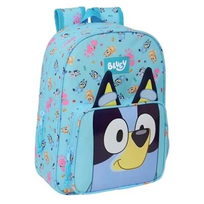 Image de Blue Sac à dos d&#039;école pour enfants d&#039;âge scolaire, confortable et polyvalent, qualité résistance, 26 x 11 34 cm, bleu ciel, Estándar, Décontracté