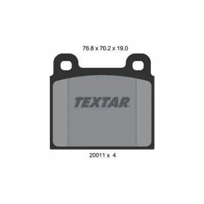Image de TEXTAR 2001104 Jeu de plaquettes frein non préparé pour indicateur d&#039;usure VOLKSWAGEN: TRANSPORTER 3 Kasten, Bus,