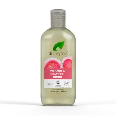Image de Dr Organic Shampooing à la Goyave, Vitamine C, Pour Cheveux Colorés, Hommes, Femmes, Naturel, Vegan, Non testé sur les animaux, Sans Paraben &amp; SLS, Bio, 265ml