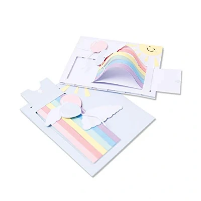 Image de Sizzix 665086 Thinlits Lot de 13 Cartes à glissière Arc en Ciel par Georgie Evans Matrices découpe pour Scrapbooking, Multicolor, Taille unique