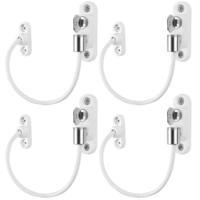Image de Neoteck Câbles de sécurité pour bébés et enfants Entrebâilleur fenêtre porte type antivol Usage maisons commerces Blanc, NTKHM114