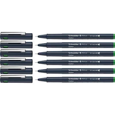 Image de Schneider Pictus Lot de 6 feutres fins Vert Épaisseur trait 0,1 mm