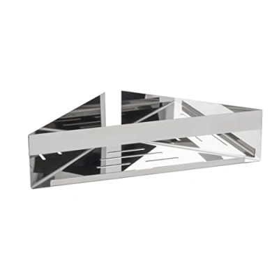 Image de Wenko Turbo Loc Genova Shine Étagère d&#039;angle de Salle Bain en Acier Inoxydable à Fixer sans perçage avec système pastilles adhésives, Gain Place, 36 x 8 17 cm, Brillante