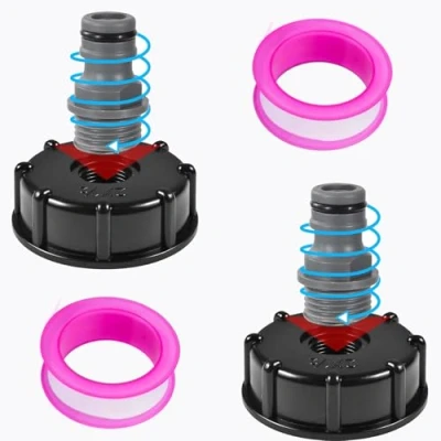 Image de Vanne à 2 voies, Distributeur Arrosage Voies Robinet Double Machine a Lave Raccord Tuyau d&#039;arrosage en Laiton de 3/4&quot; avec vannes