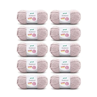 Image de Gründl Shetland Wool (Fil à Tricoter Tendance et Doux composé de 80% polyacrylique 20% Laine, 100 g / 170 m, Taille d&#039;aiguille : 7 8, 10 x g), Mocca Melange