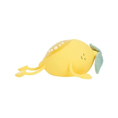 Image de Badabulle Veilleuse Bébé Projection en Silicone Souple Basile Rassurante 5 Berceuses et 2 Bruits Blancs Arrêt automatique (30 min) Sur Piles